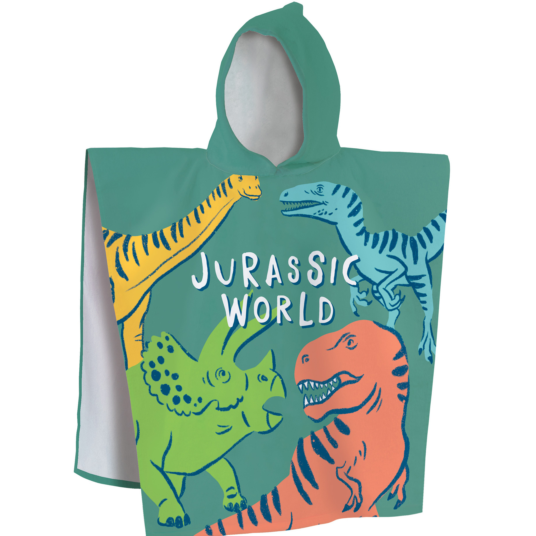 Jurassic World Poncho / Bathcape, Quatro - 60 x 120 cm - Cotton