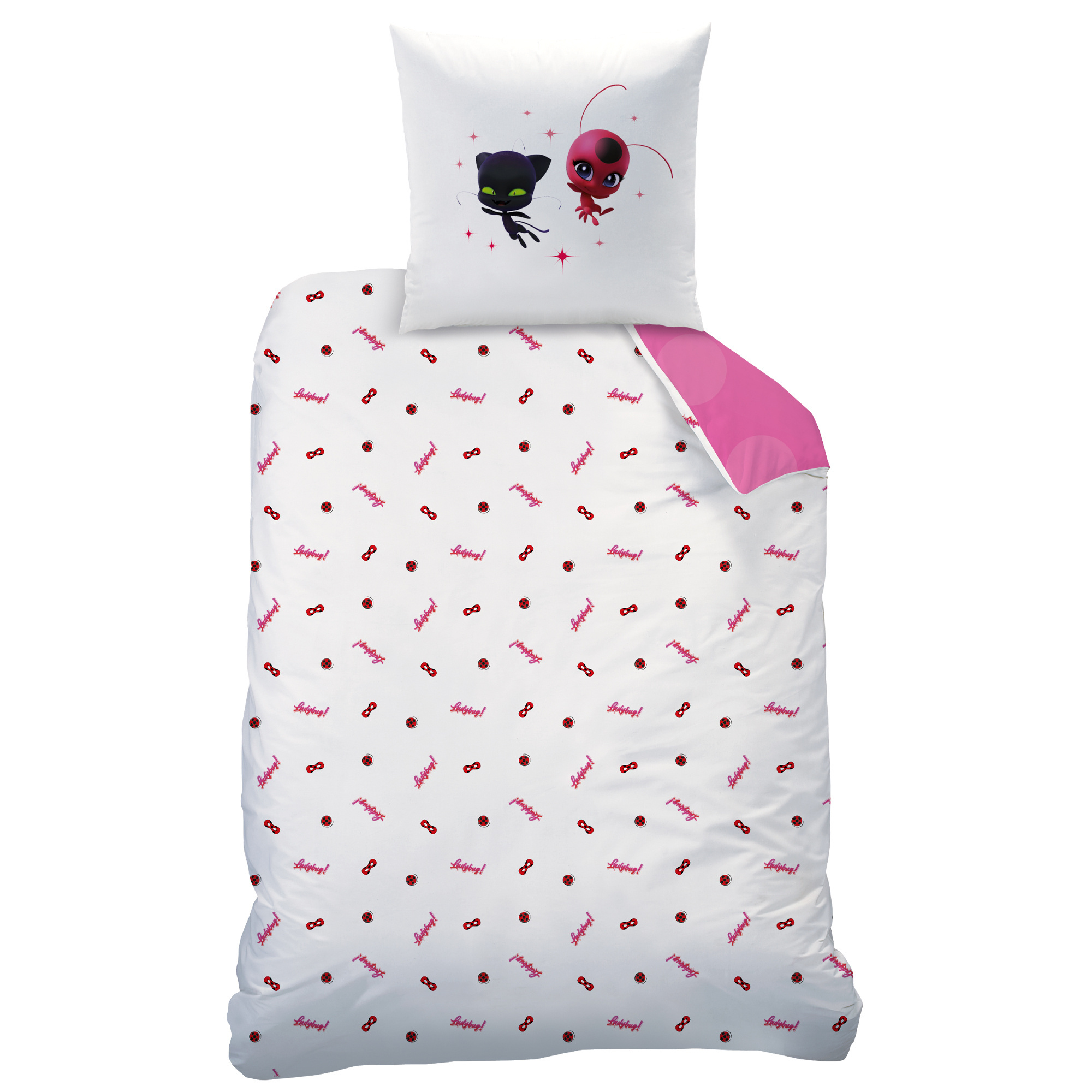 Miraculous Duvet cover, Supergirl - Single - 140 x 200 + 63 x 63 cm - Cotton