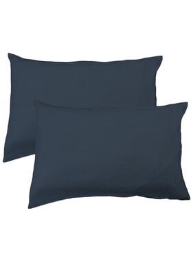 Matt & Rose Set Kussenslopen Pauw Blauw 50 x 70 cm Mousseline Katoen