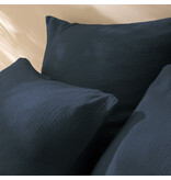 Matt & Rose Set Kussenslopen Pauw Blauw - (2x) 50 x 70 cm - Mousseline Katoen