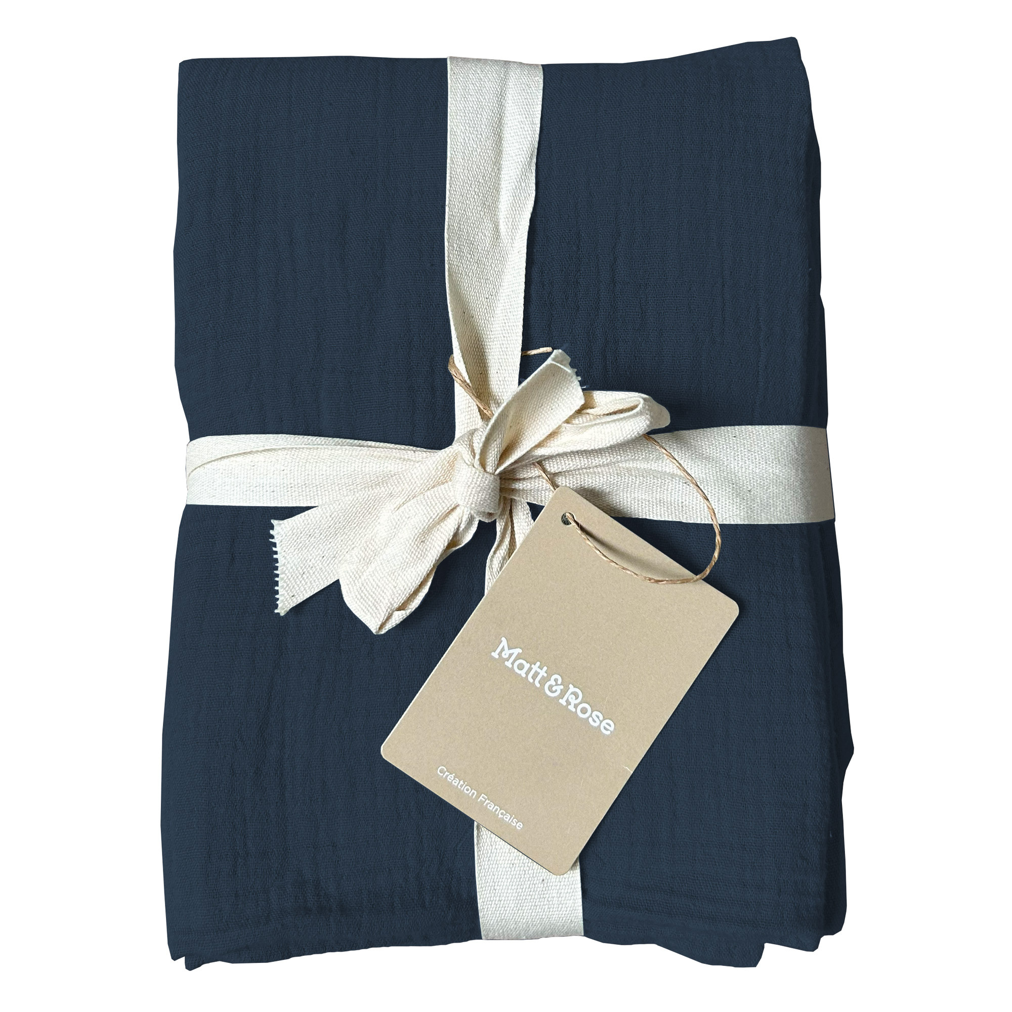 Matt & Rose Set Kussenslopen Pauw Blauw - (2x) 50 x 70 cm - Mousseline Katoen