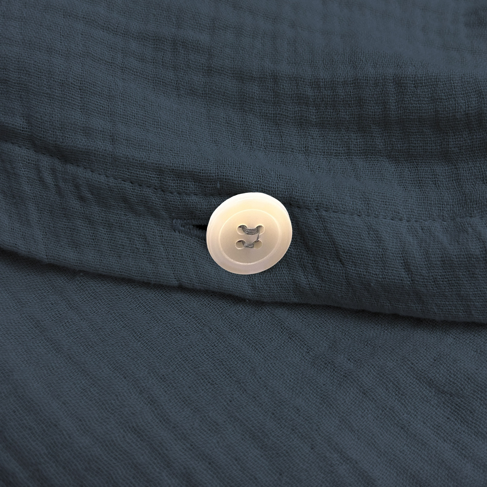 Matt & Rose Set Pillowcases Peacock Blue - (2x) 50 x 70 cm - Muslin Cotton