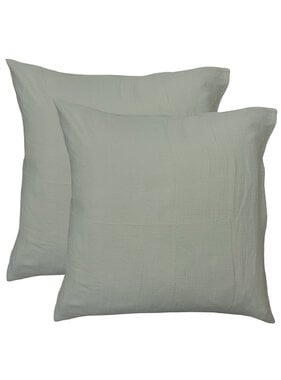 Matt & Rose Set Kussenslopen Mosgroen 65 x 65 cm Mousseline Katoen