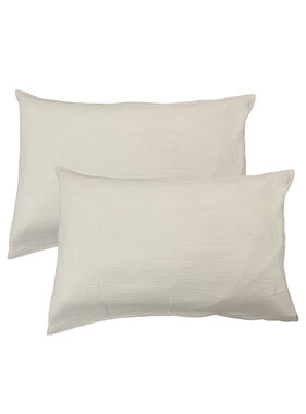 Matt & Rose Set Pillowcases Natural 50 x 70 cm Muslin Cotton