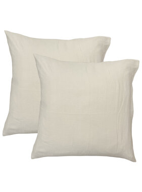 Matt & Rose Set Kussenslopen Naturel 65 x 65 cm Mousseline Katoen