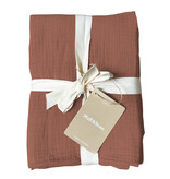 Matt & Rose Set Kussenslopen Terracotta - (2x) 50 x 70 cm - Mousseline Katoen