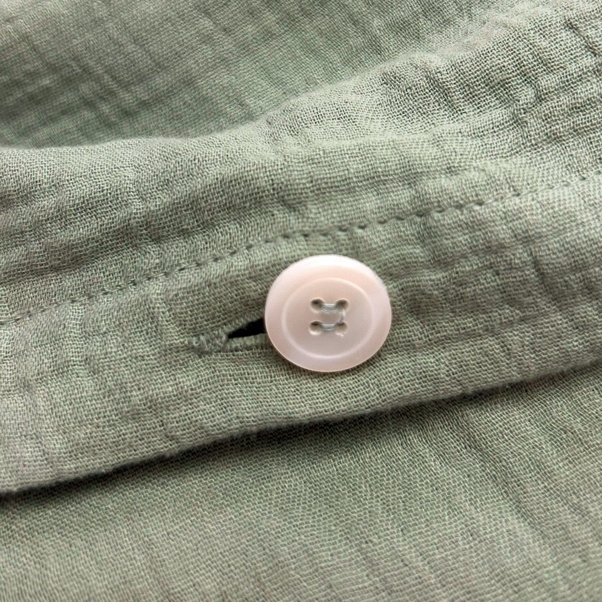 Matt & Rose Dekbedovertrek Mosgroen - 240 x 220 + (2x) 65 x 65 - Mousseline Katoen