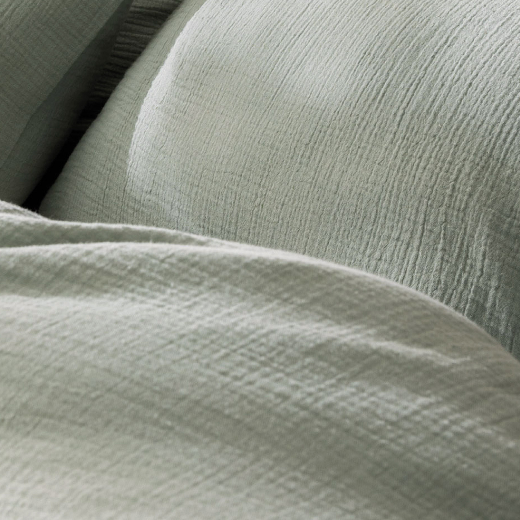 Matt & Rose Duvet cover Moss green - 240 x 220 + (2x) 65 x 65 - Muslin Cotton