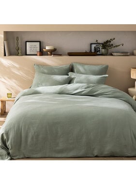 Matt & Rose Dekbedovertrek Mosgroen 260 x 240 + (2x) 65 x 65 Mousseline Katoen