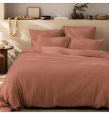 Matt & Rose Duvet cover Terracotta - 240 x 220 + (2x) 65 x 65 - Muslin Cotton