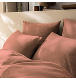Matt & Rose Duvet cover Terracotta - 240 x 220 + (2x) 65 x 65 - Muslin Cotton