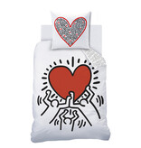 Keith Haring Duvet cover Red Love - 140 x 200 + 63 x 63 cm - Cotton