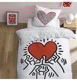 Keith Haring Duvet cover Red Love - 140 x 200 + 63 x 63 cm - Cotton