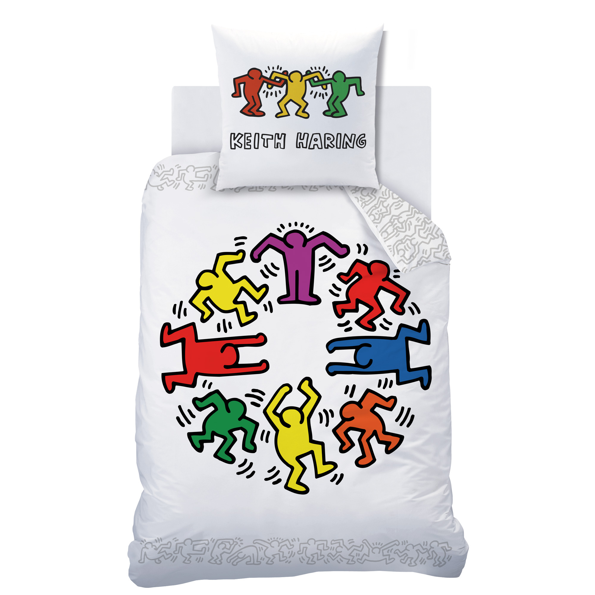 Keith Haring Duvet cover Party - 140 x 200 + 63 x 63 cm - Cotton