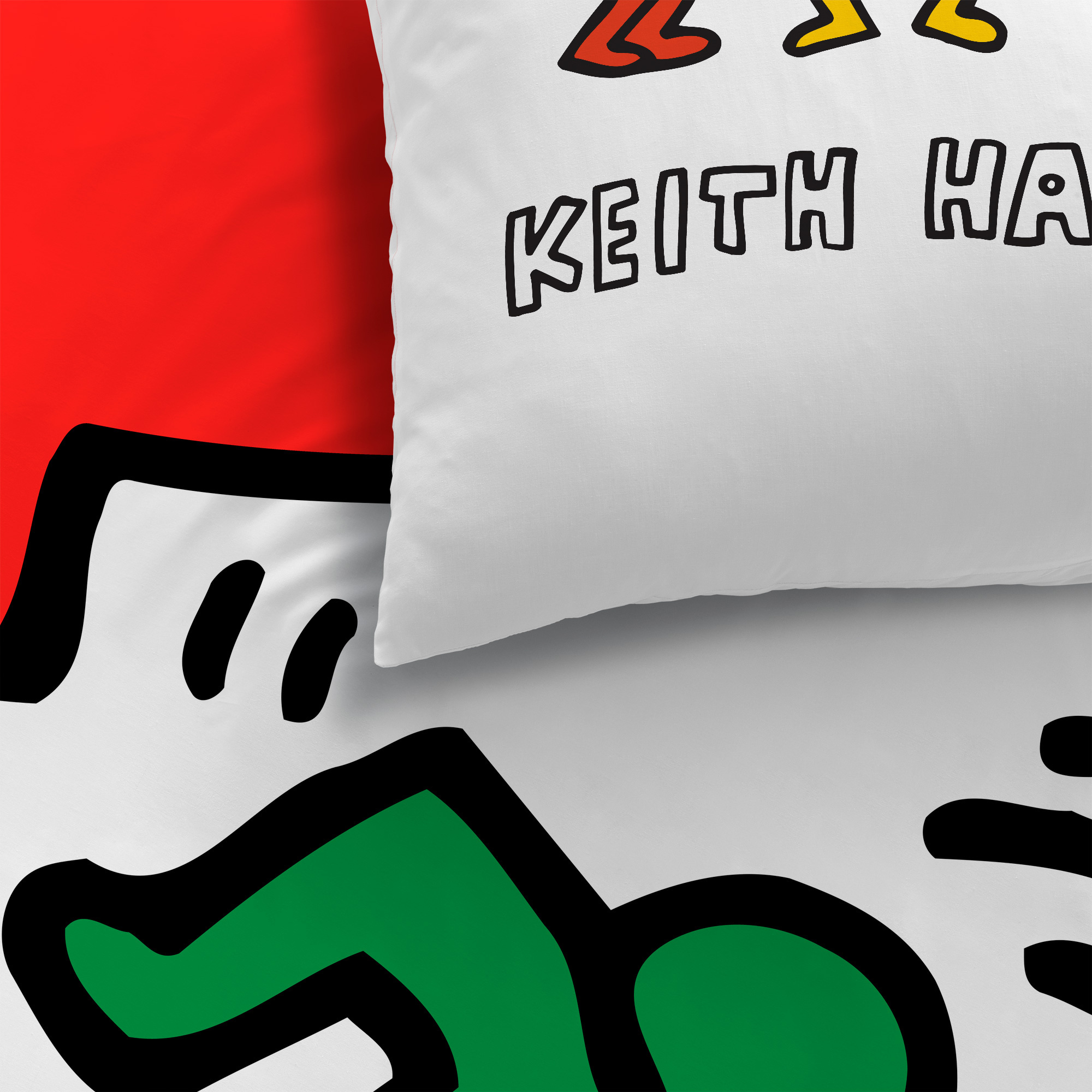 Keith Haring Duvet cover Party - 140 x 200 + 63 x 63 cm - Cotton