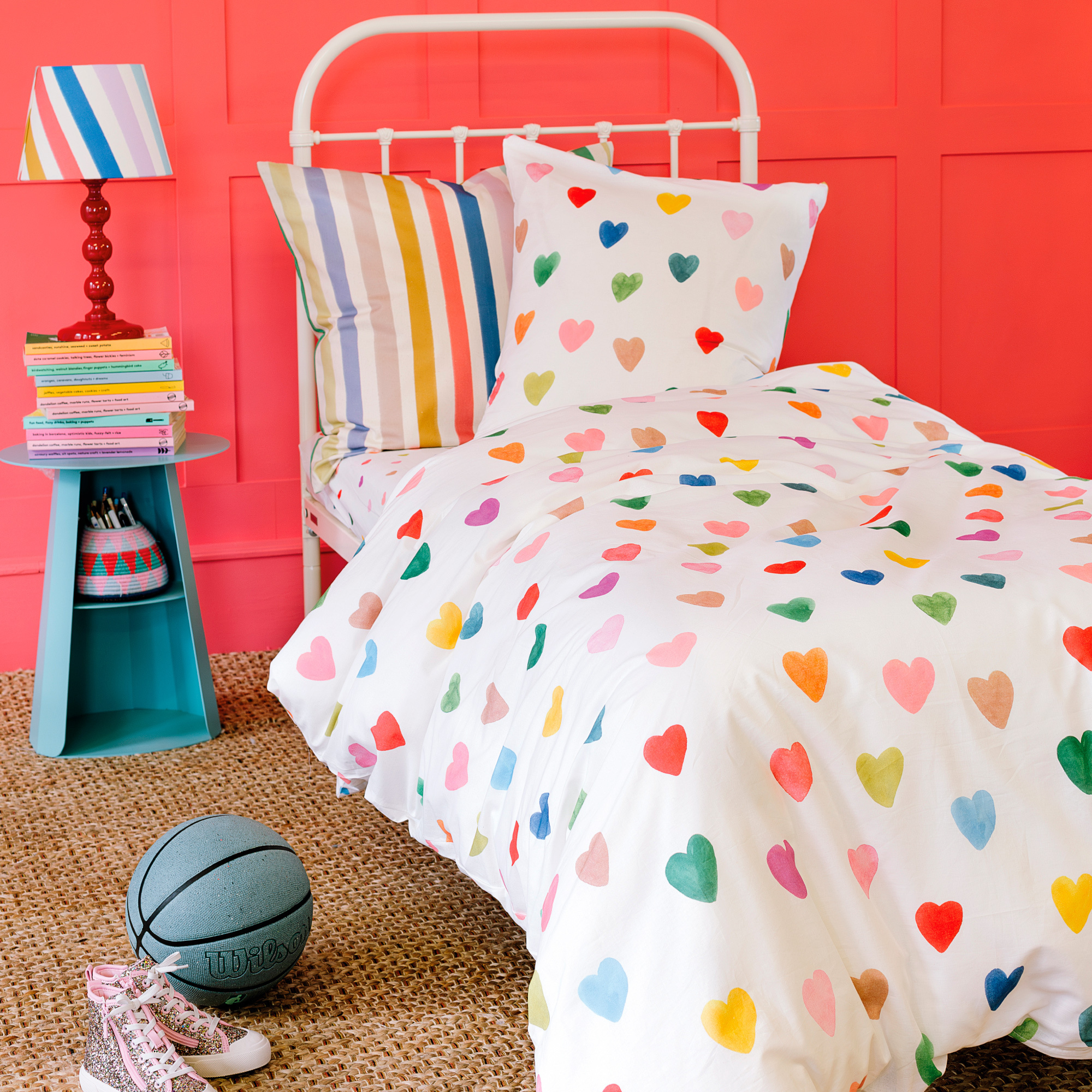 Wee Blue Bell Duvet cover Amour - 140 x 200 + 63 x 63 cm - Cotton