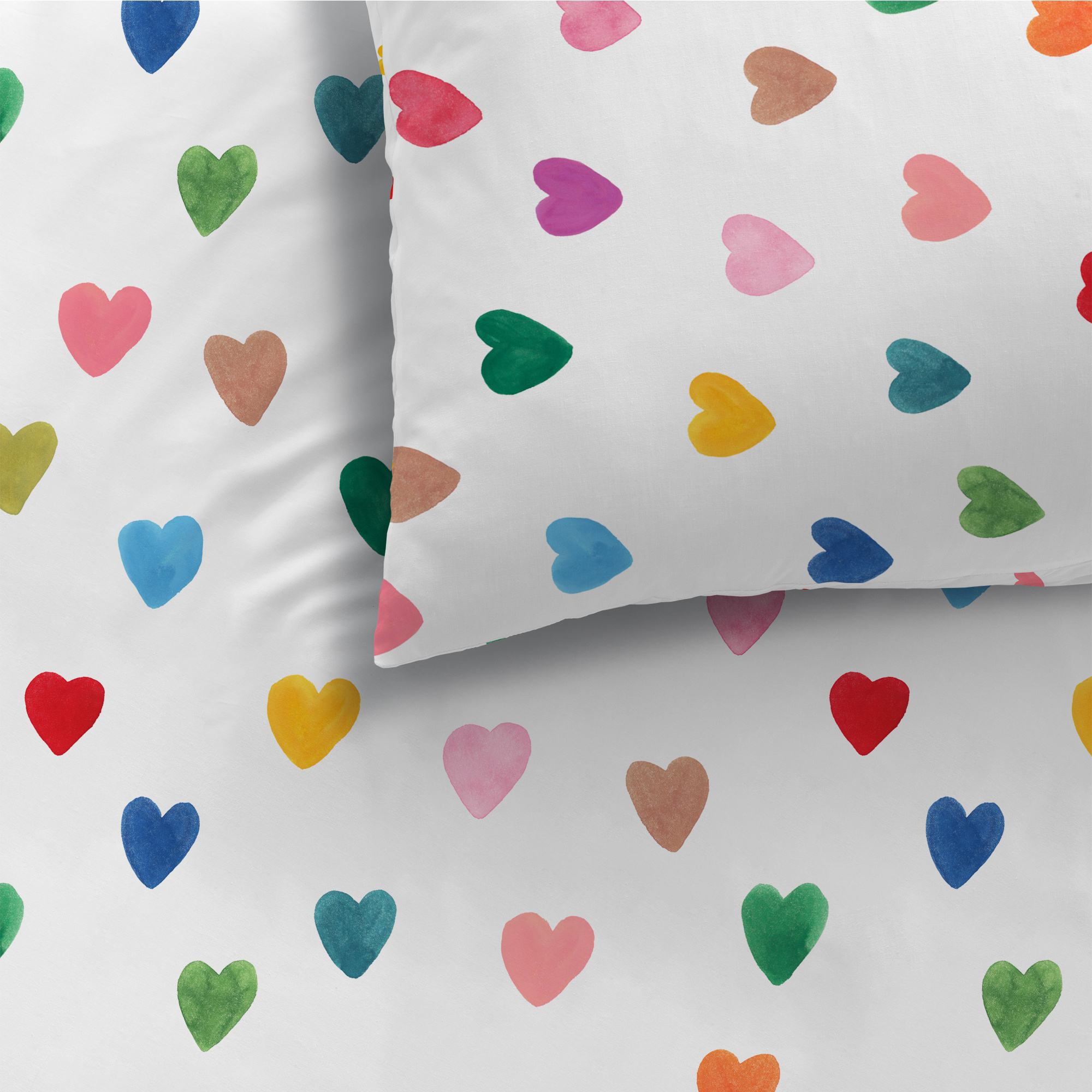 Wee Blue Bell Duvet cover Amour - 140 x 200 + 63 x 63 cm - Cotton