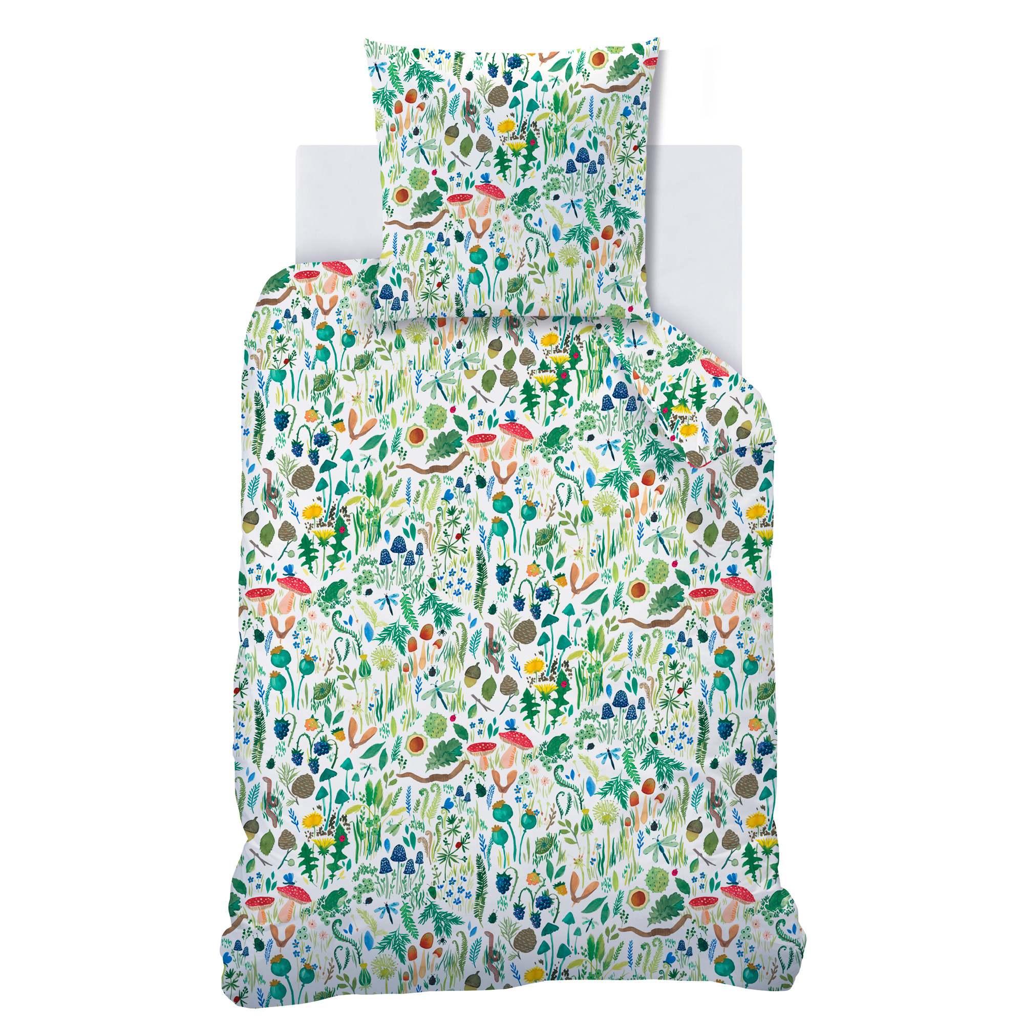 Wee Blue Bell Duvet cover Fauna Flora - 140 x 200 + 63 x 63 cm - Cotton