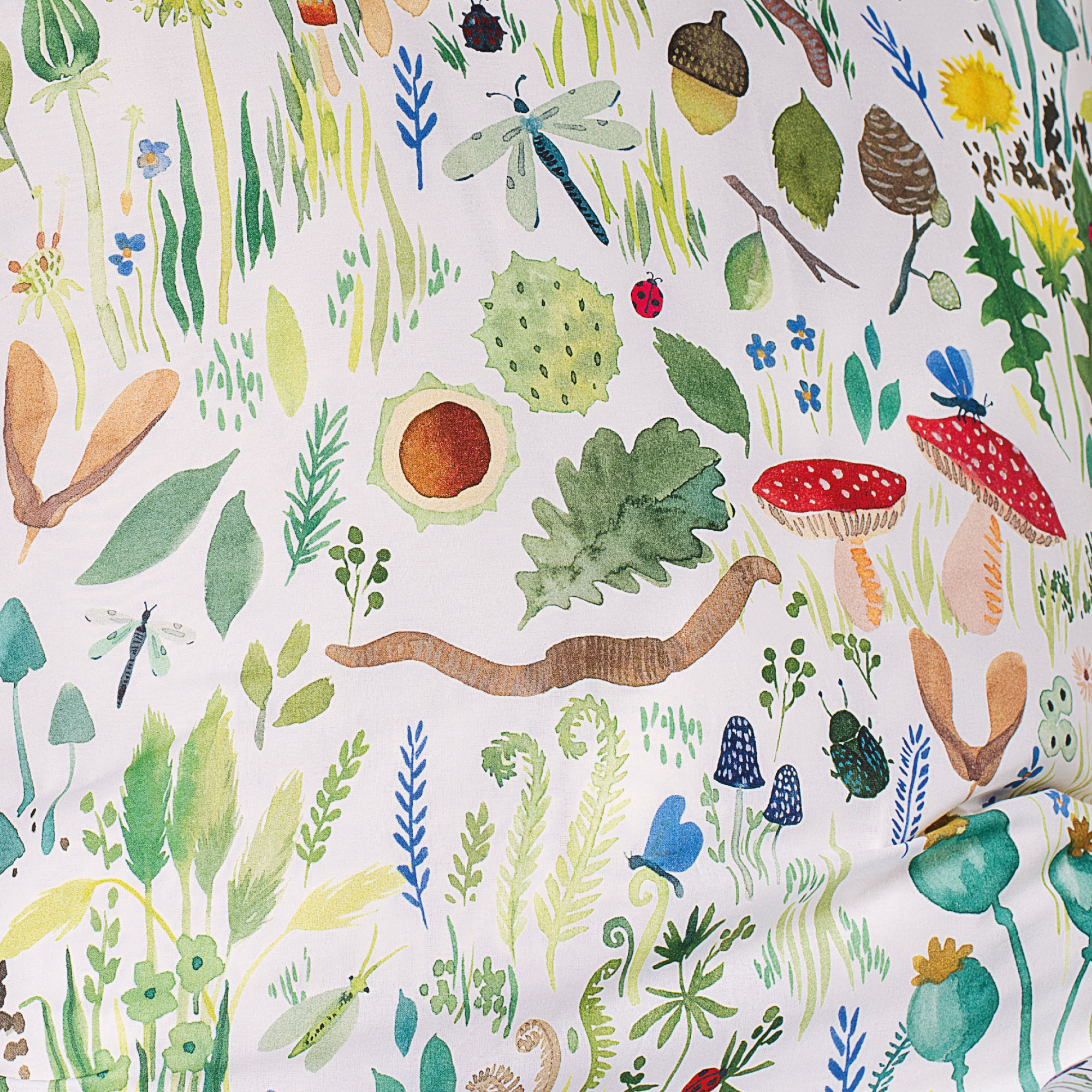 Wee Blue Bell Duvet cover Fauna Flora - 140 x 200 + 63 x 63 cm - Cotton