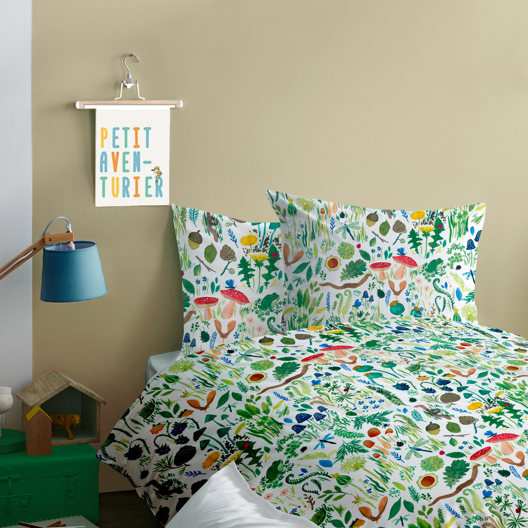 Wee Blue Bell Duvet cover Fauna Flora - 140 x 200 + 63 x 63 cm - Cotton