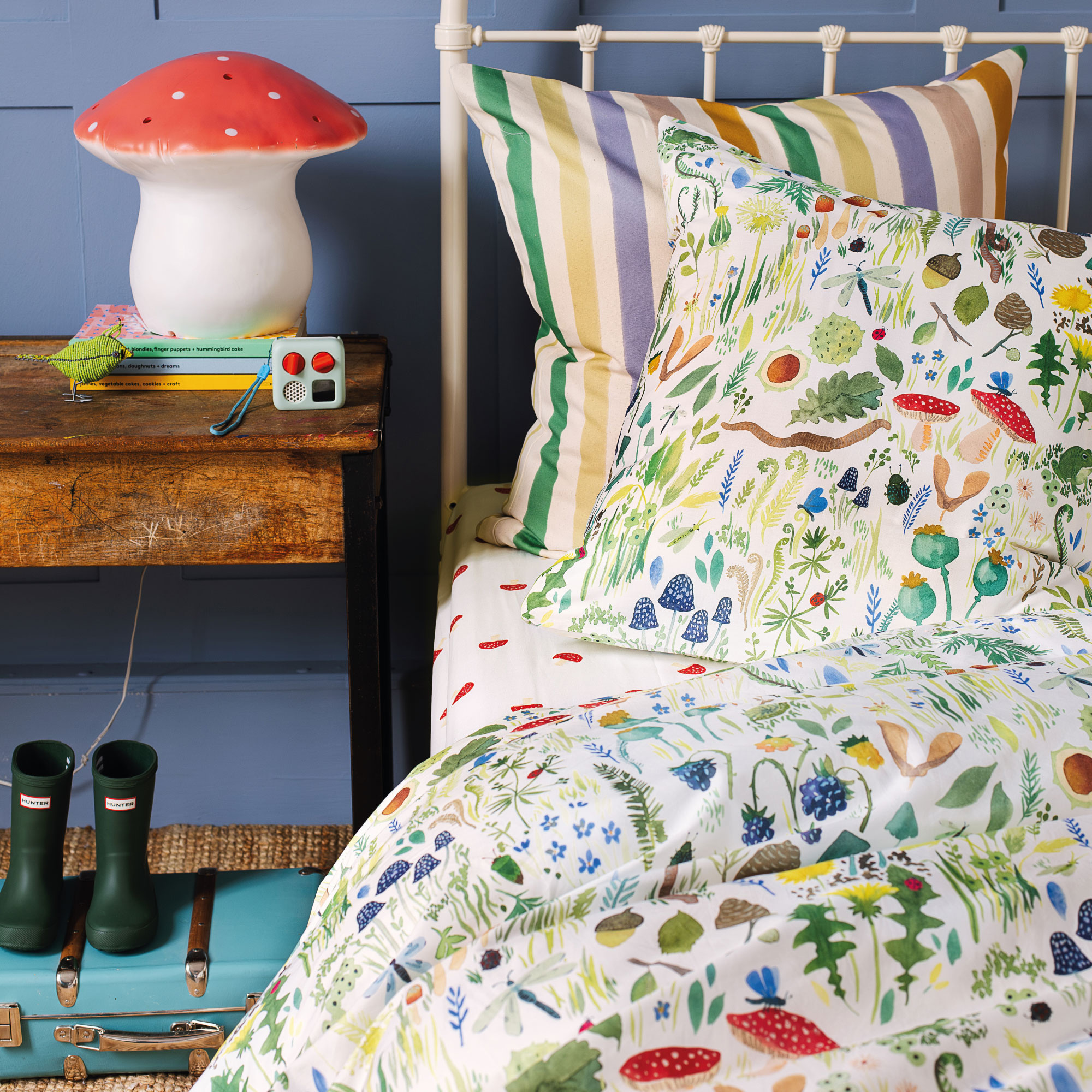 Wee Blue Bell Duvet cover Fauna Flora - 140 x 200 + 63 x 63 cm - Cotton