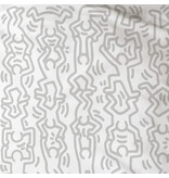 Keith Haring Fitted sheet Red Love - 90 x 190/200 cm - Cotton