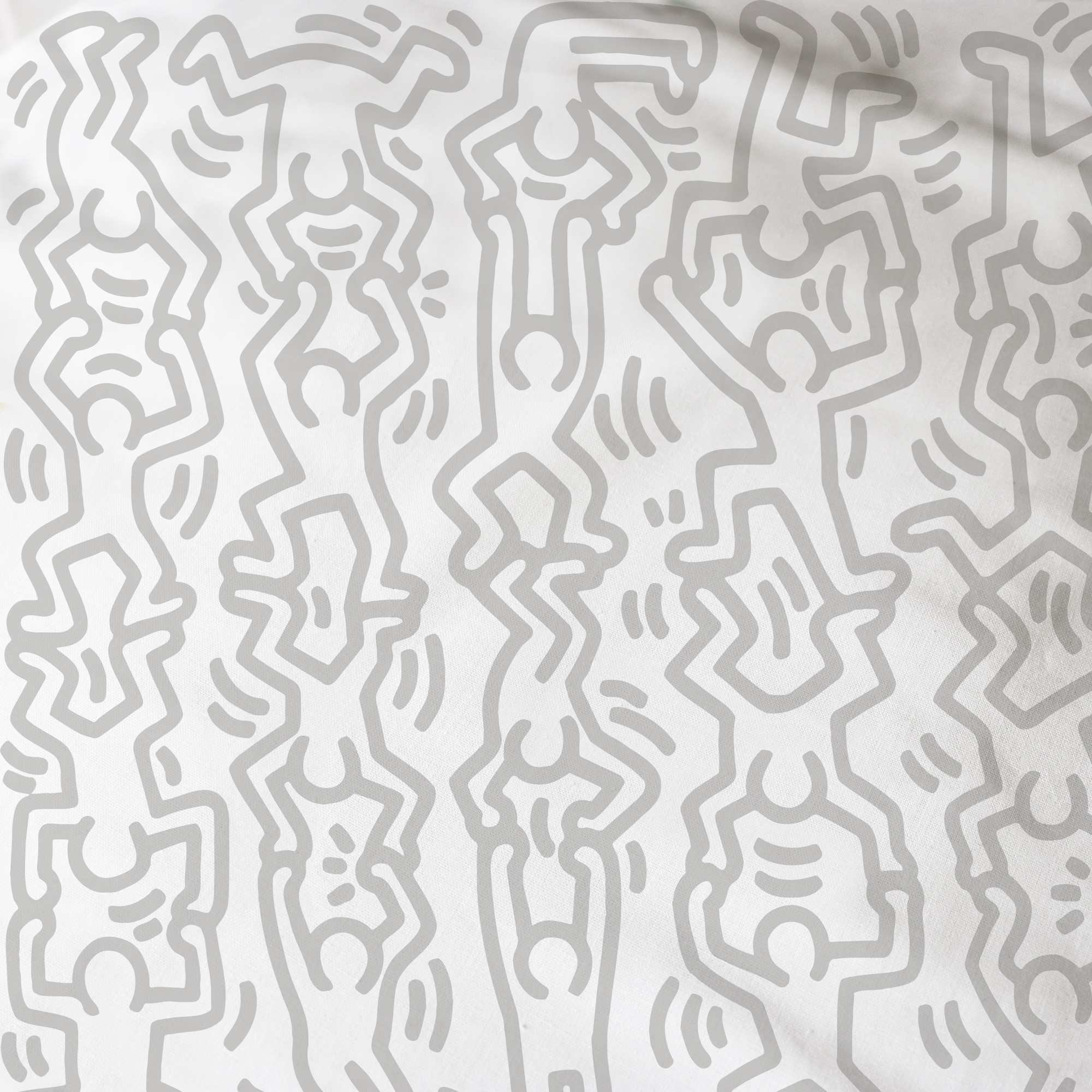 Keith Haring Fitted sheet Red Love - 90 x 190/200 cm - Cotton