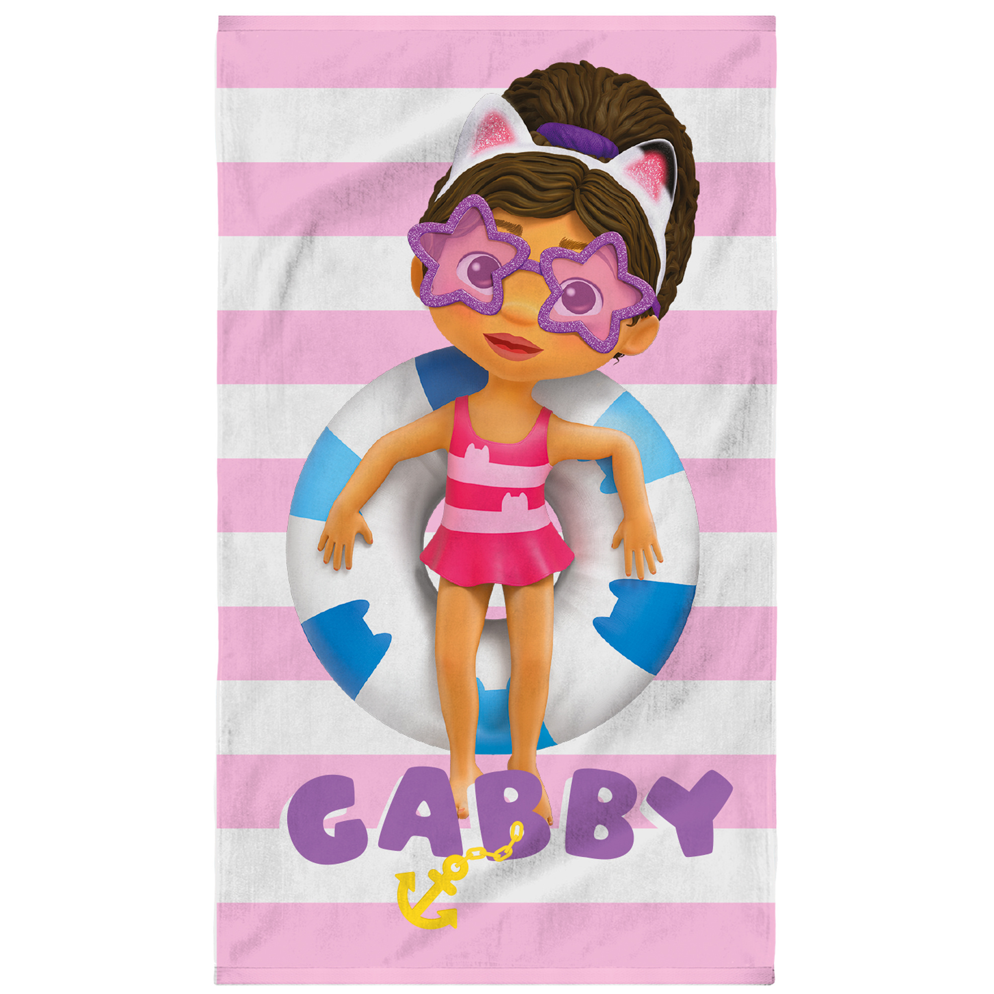 Gabby's poppenhuis Beach towel, Magique Pink - 70 x 120 cm - Cotton