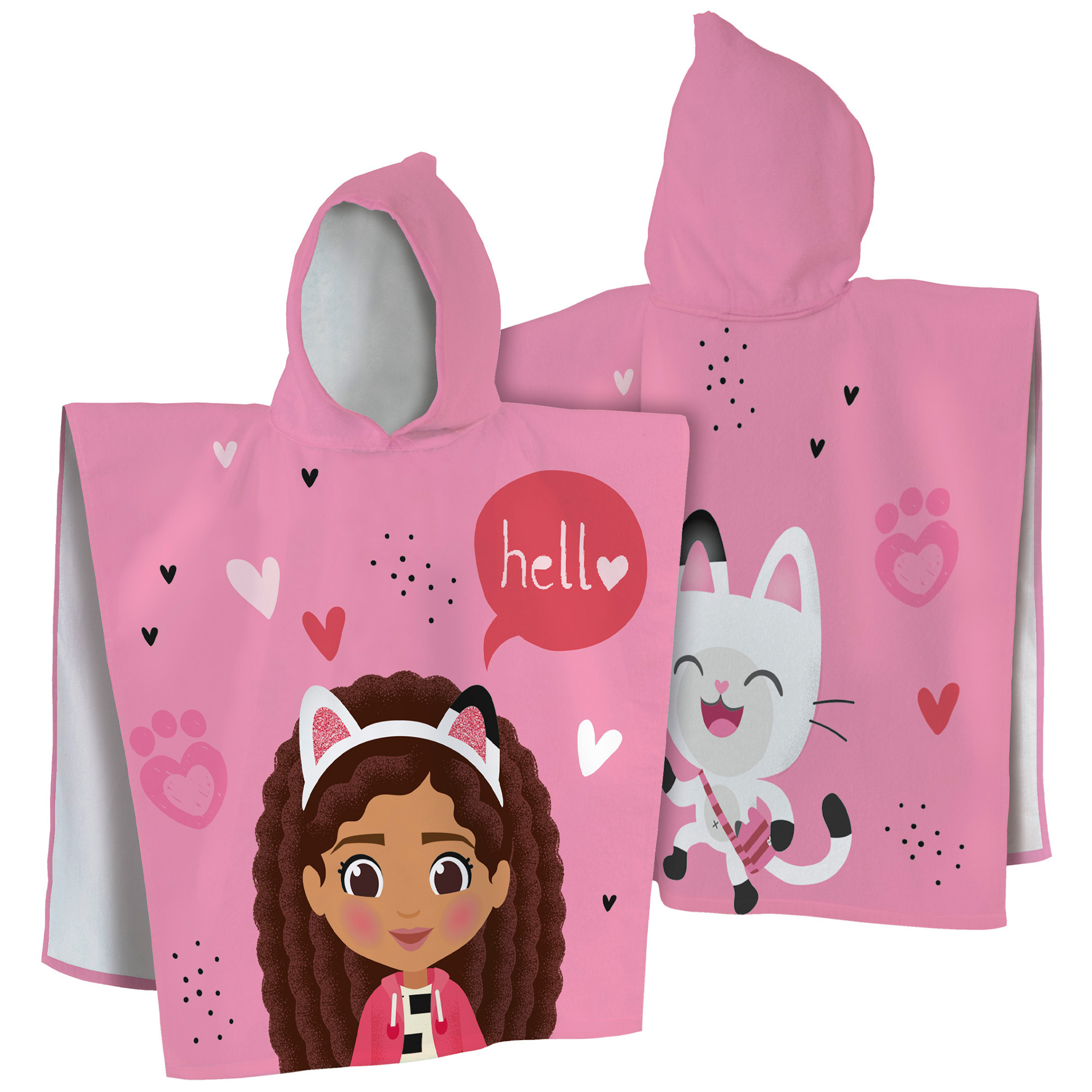 Gabby's poppenhuis Poncho Bath Cape Duo - 60 x 120 cm - Cotton