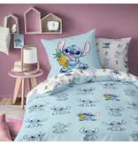 Disney Lilo & Stitch Dekbedovertrek, Ananas - Eenpersoons - 140 x 200 + 63 x 63 cm - Katoen