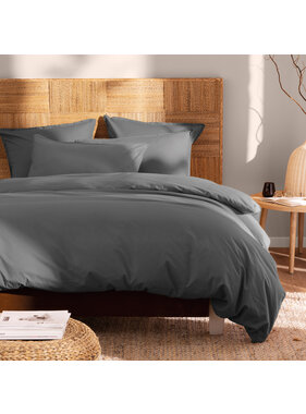 Matt & Rose Duvet cover anthracite 260 x 240 + 65 x 65 washed cotton