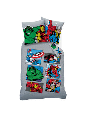 Marvel Avengers Duvet cover Comics 140 x 200 + 63 x 63 cm Cotton