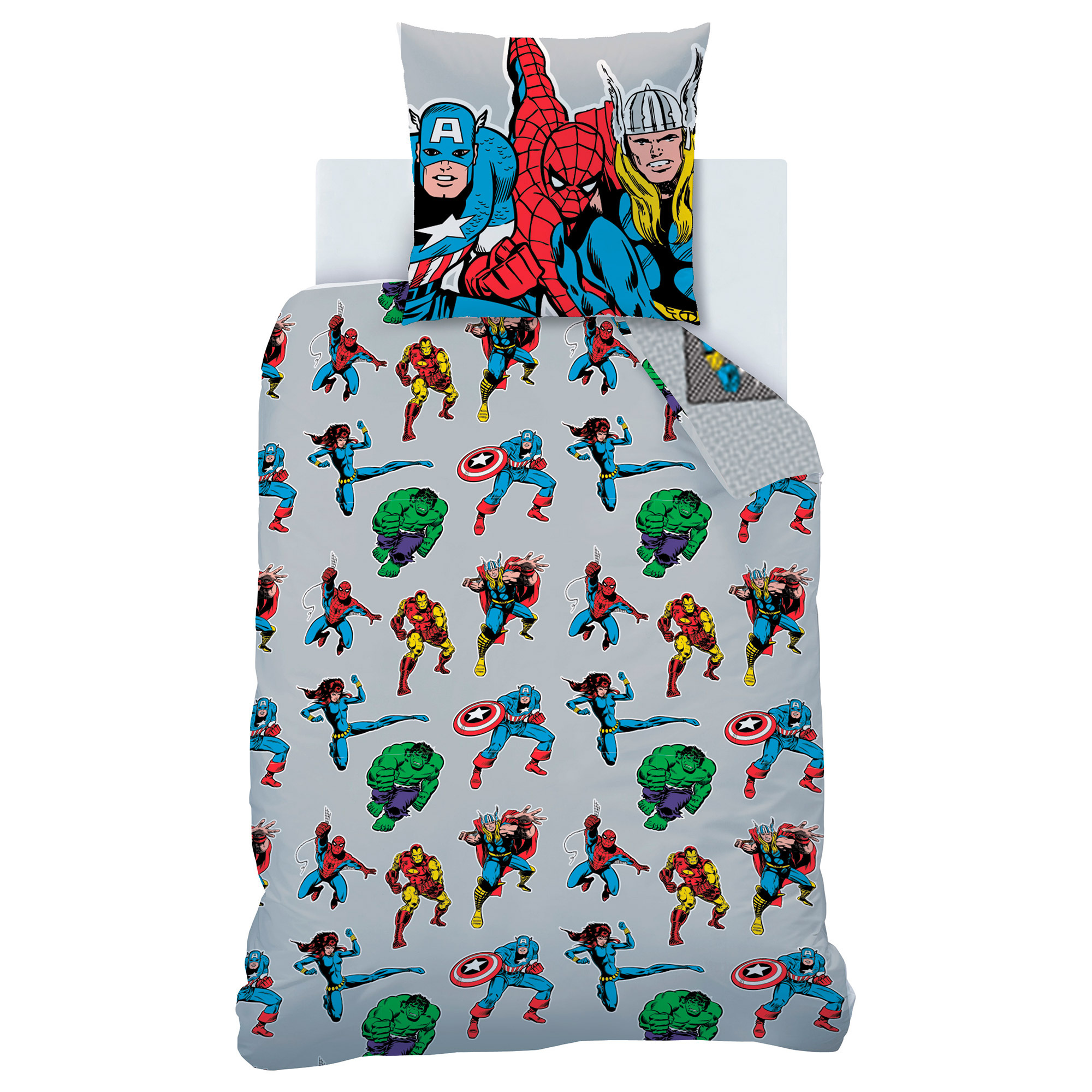 Marvel Avengers Duvet cover Comics - 140 x 200 + 63 x 63 cm - Cotton