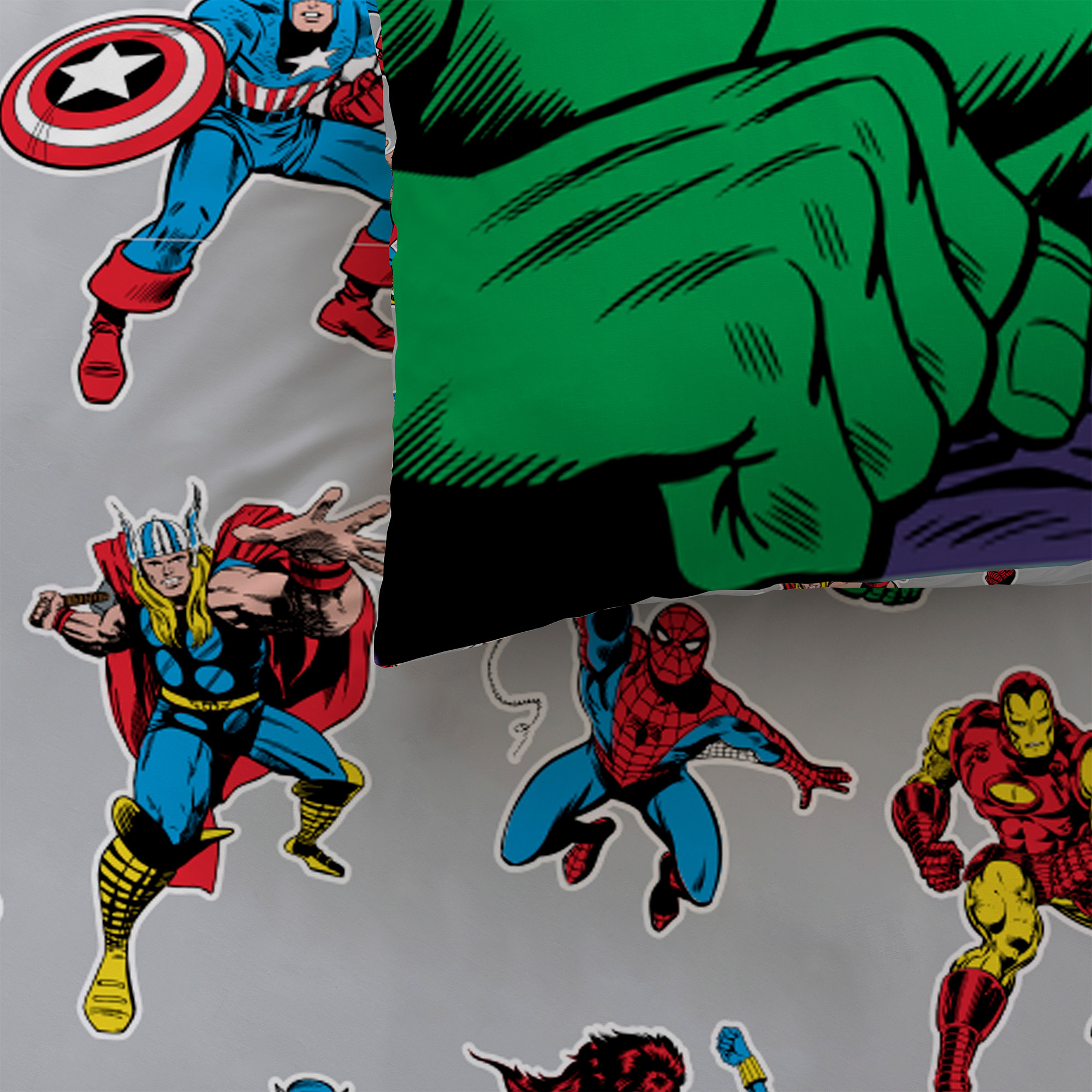 Marvel Avengers Duvet cover Comics - 140 x 200 + 63 x 63 cm - Cotton