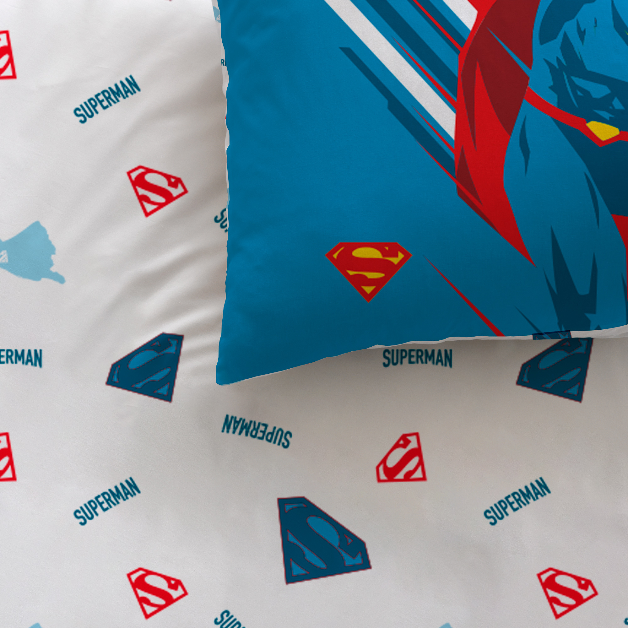 Superman Duvet cover Supera - 140 x 200 + 63 x 63 cm - Cotton