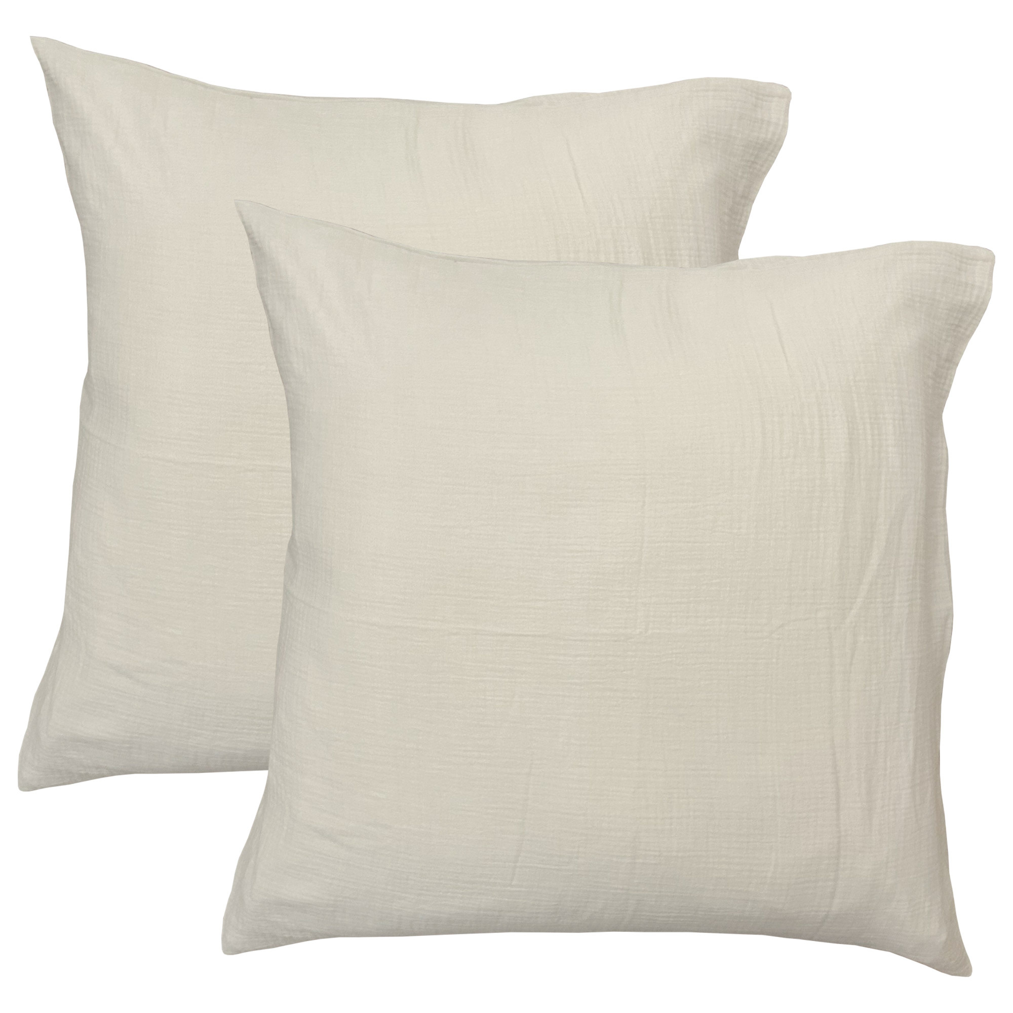 Matt & Rose Dekbedovertrek Naturel - 140 x 200 + 63 x 63 cm - Mousseline Katoen
