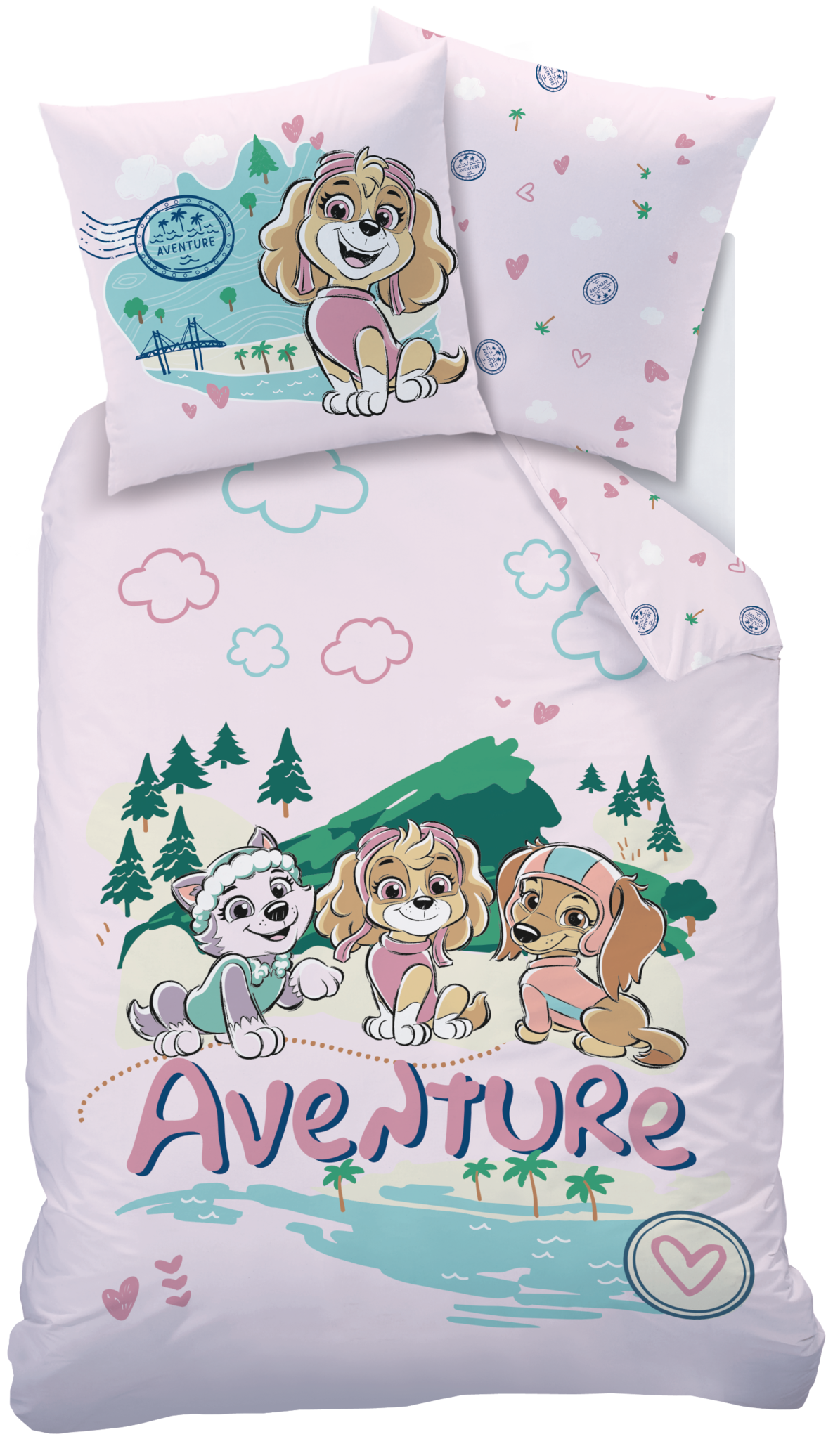 Paw Patrol Duvet cover Voyage - 140 x 200 + 63 x 63 cm - Cotton
