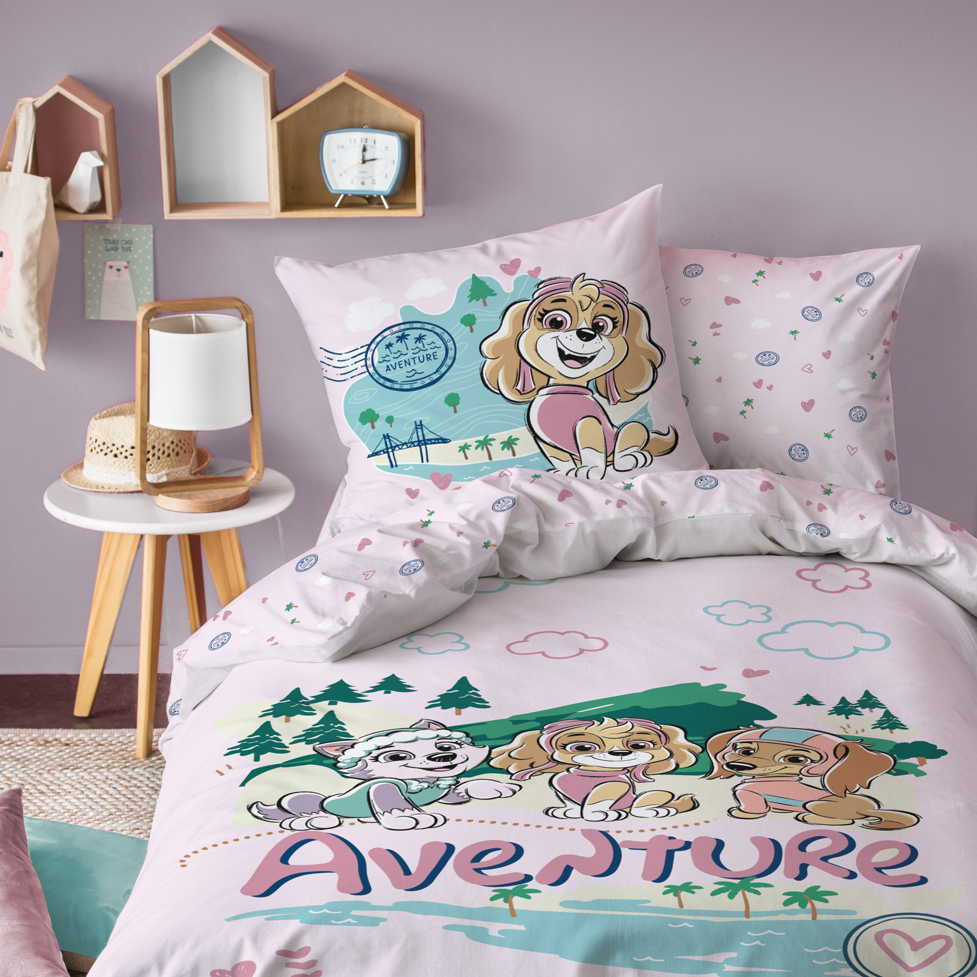 Paw Patrol Duvet cover Voyage - 140 x 200 + 63 x 63 cm - Cotton