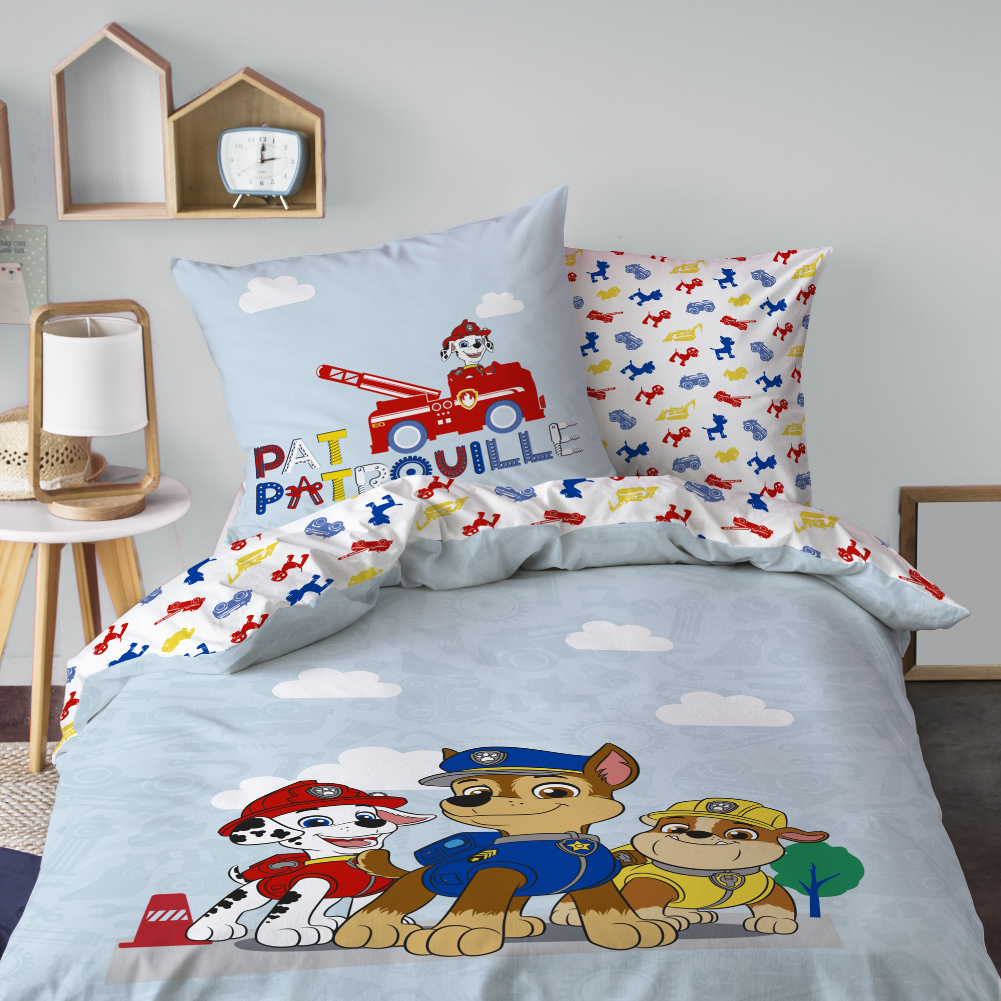 Paw Patrol Duvet cover Patboy - 140 x 200 + 63 x 63 cm - Cotton