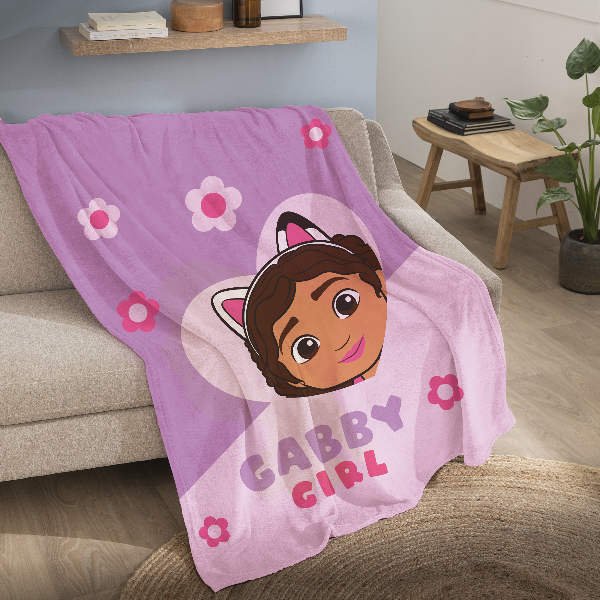 Gabby's poppenhuis Fleeceplaid Magique Coeur - 125 x 150 cm - Polyester