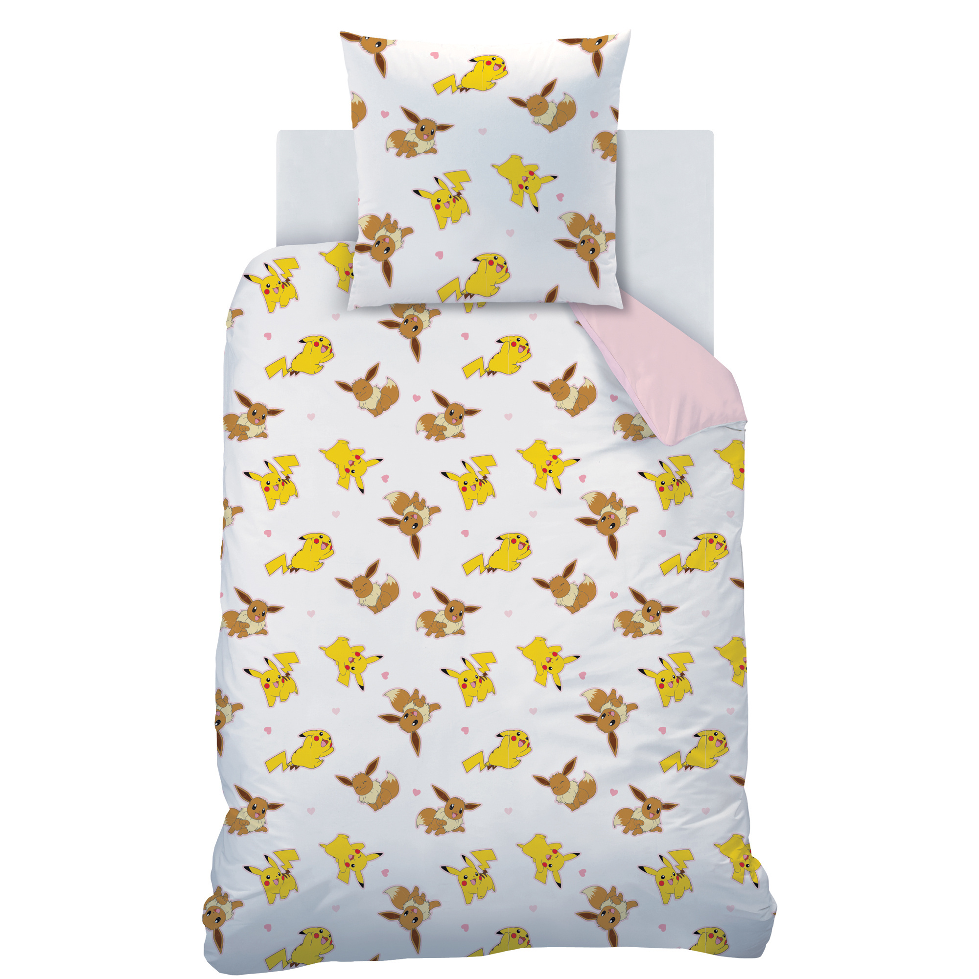 Pokemon Duvet cover Evoli - 140 x 200 + 63 x 63 cm - Cotton