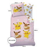 Pokemon Dekbedovertrek Evoli - 140 x 200 + 63 x 63 cm - Katoen
