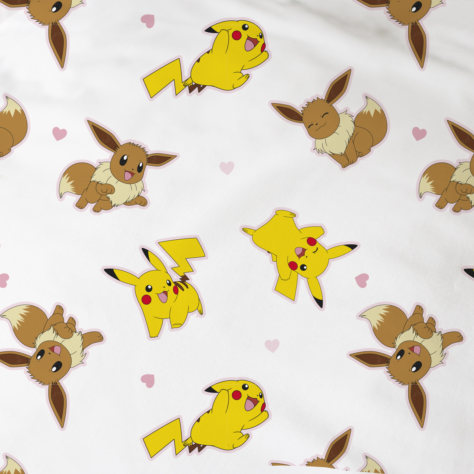 Pokemon Duvet cover Evoli - 140 x 200 + 63 x 63 cm - Cotton
