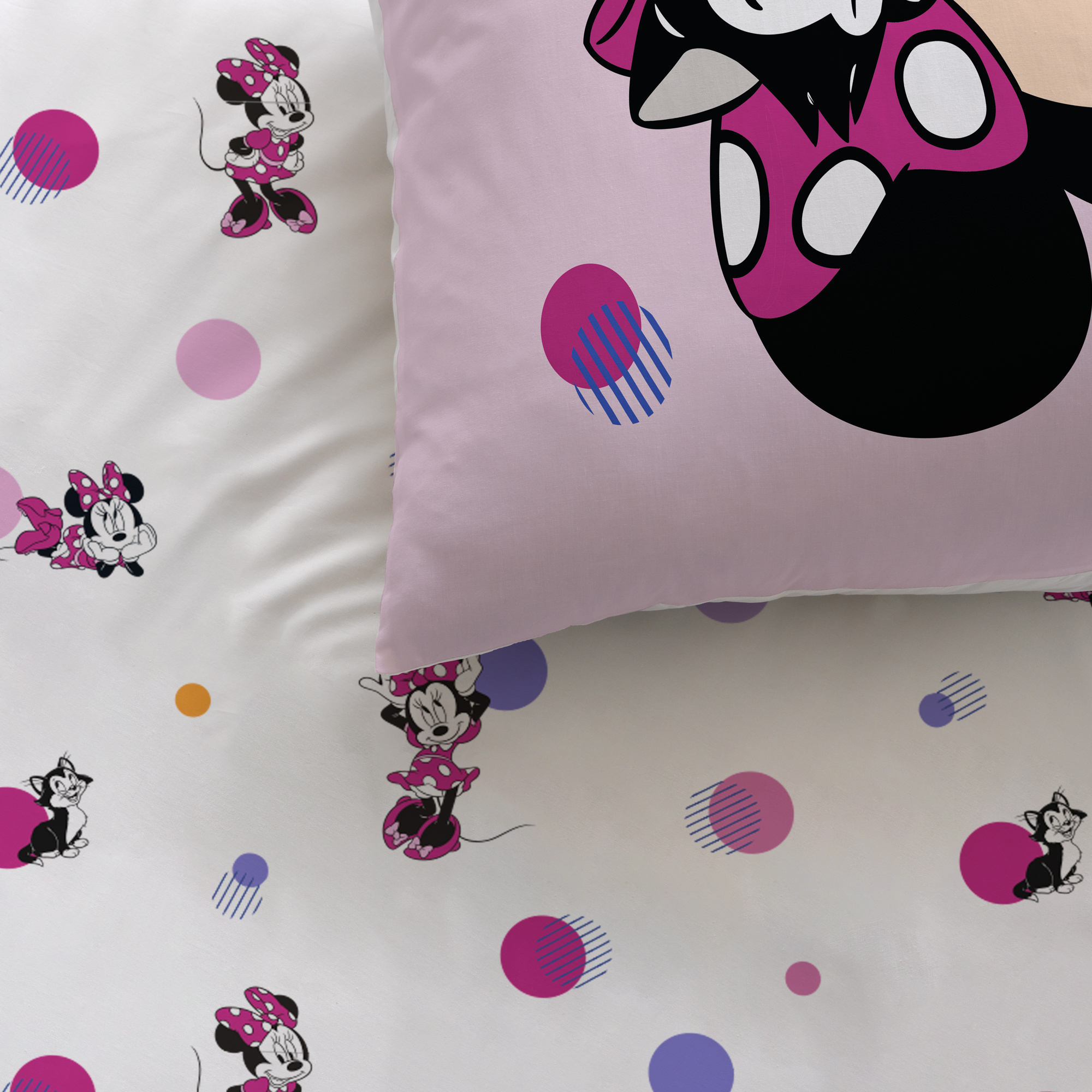 Disney Minnie Mouse Dekbedovertrek Jolie - 140 x 200 + 63 x 63 cm - Katoen