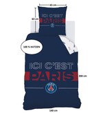 Paris Saint Germain Duvet cover Devise - 140 x 200 + 63 x 63 cm - Cotton