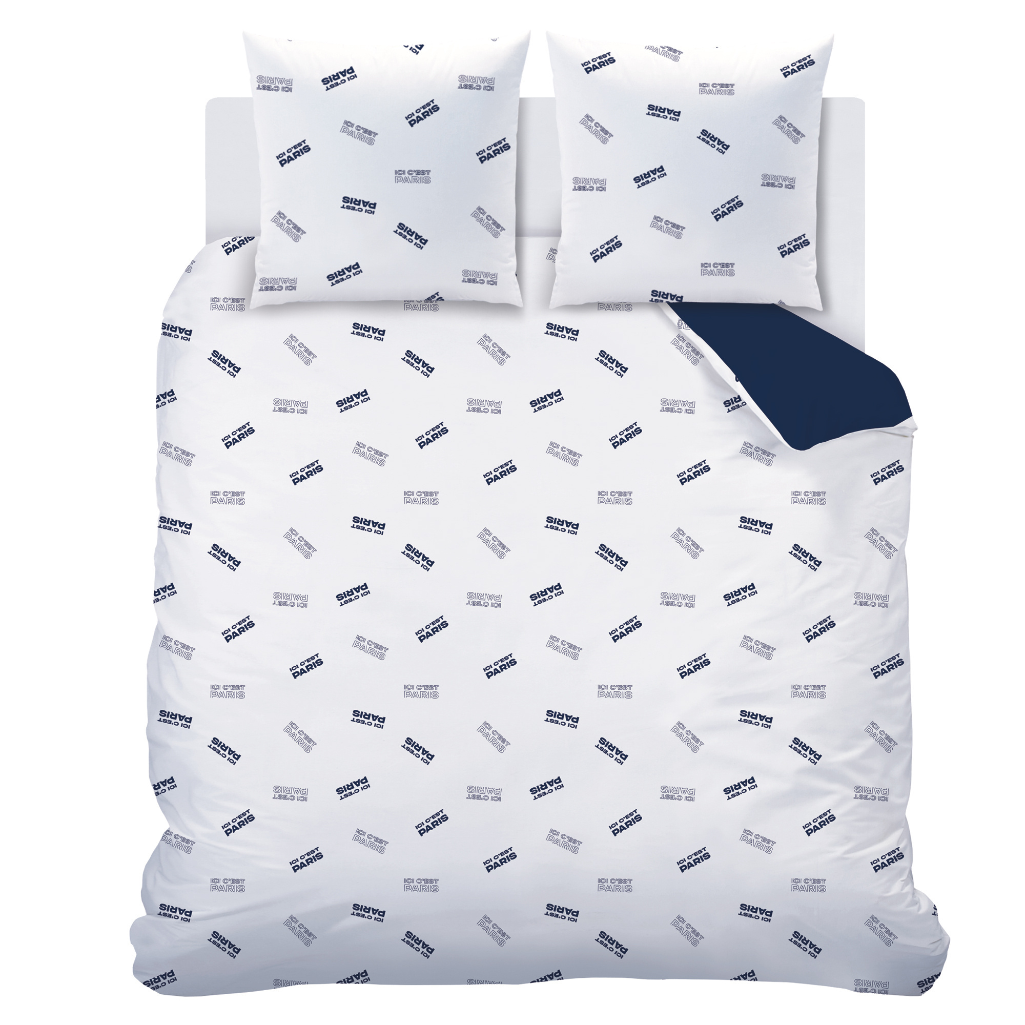 Paris Saint Germain Duvet cover Devise - 240 x 220 + 2 x 63 x 63 cm - Cotton