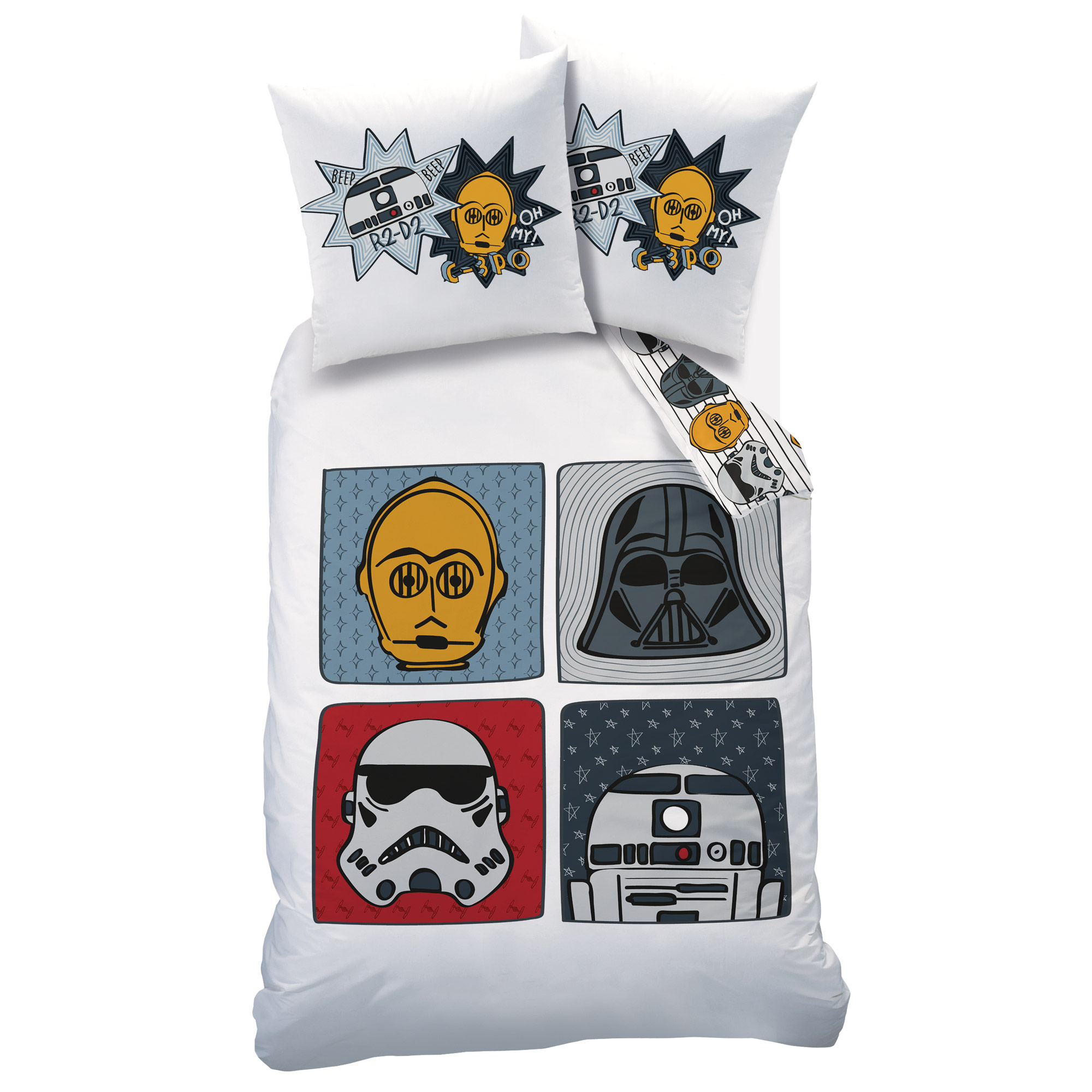 Star wars Duvet cover Portraits - 140 x 200 + 63 x 63 cm - Cotton