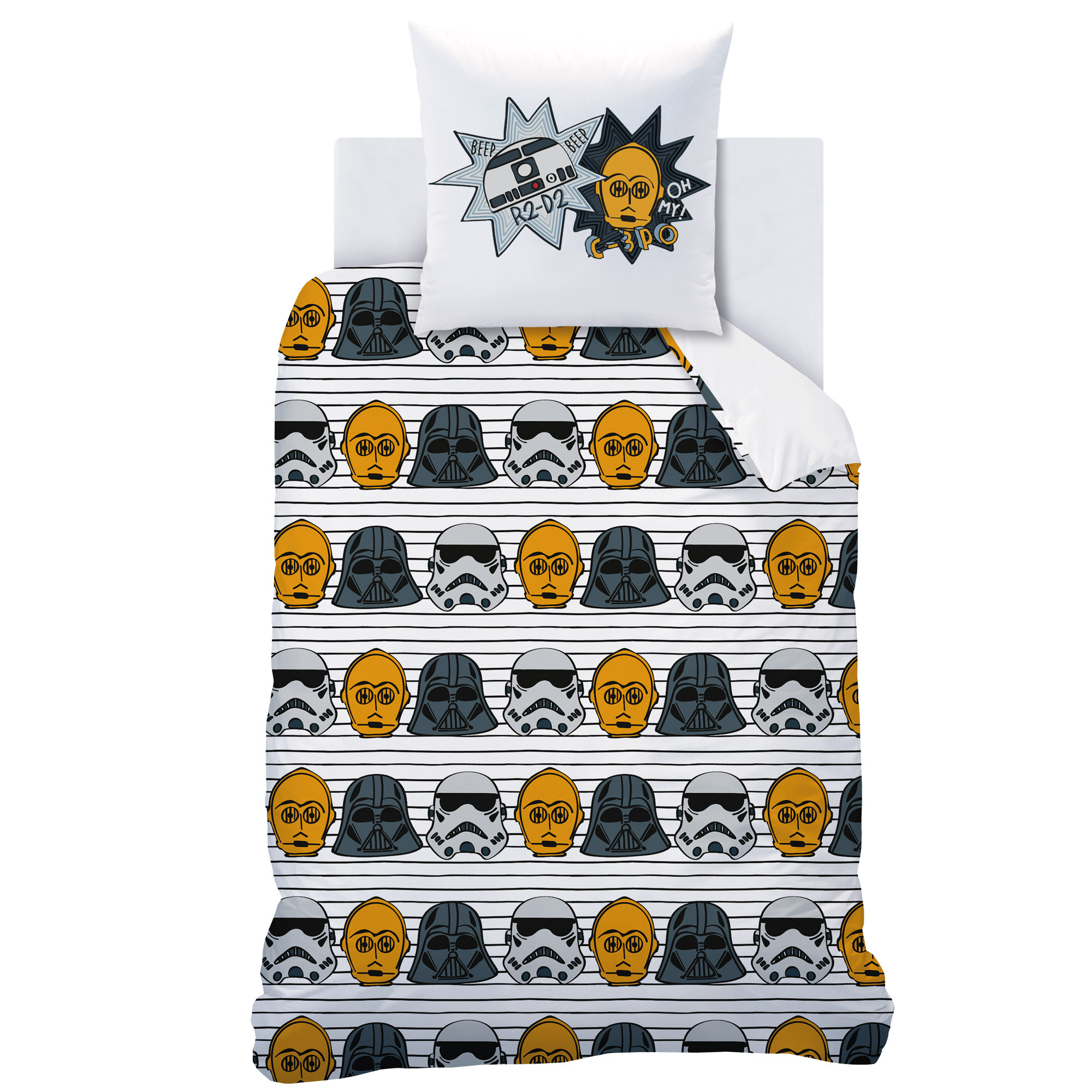 Star wars Duvet cover Portraits - 140 x 200 + 63 x 63 cm - Cotton