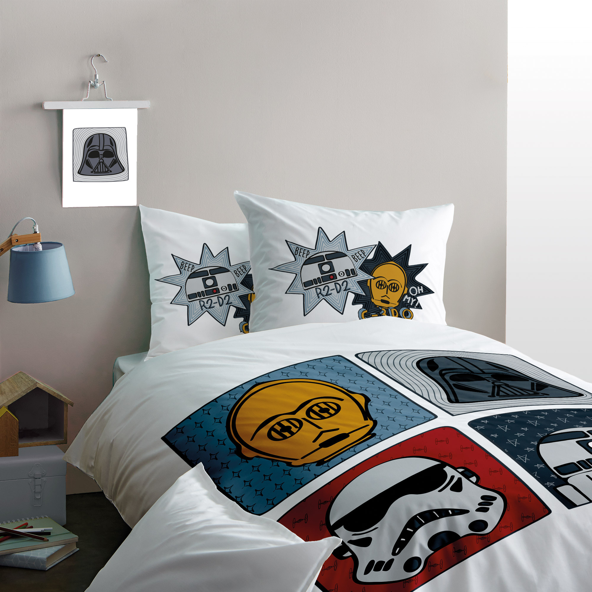 Star wars Duvet cover Portraits - 140 x 200 + 63 x 63 cm - Cotton