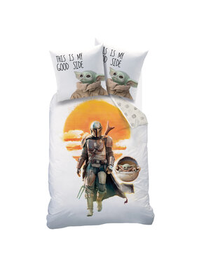 Star wars Duvet cover Din Djarin 140 x 200 + 63 x 63 cm Cotton